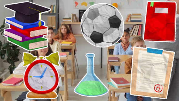 VideoHive Back to school paper elements.