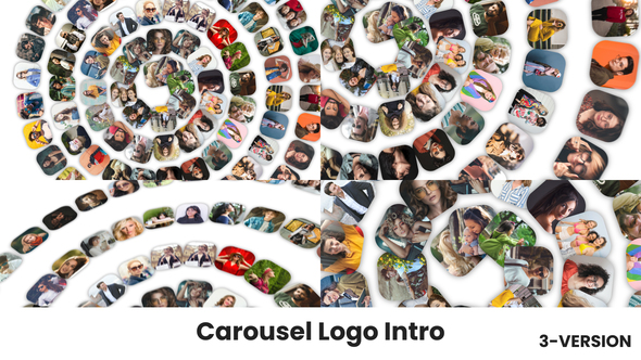 VideoHive Carousel Logo Intro | Looping Carousel Logo Animation | Spinning Photo Carousel