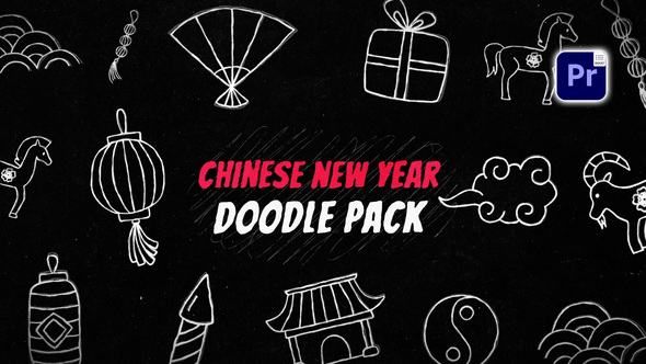 VideoHive Chinese New Year Doodles Pack