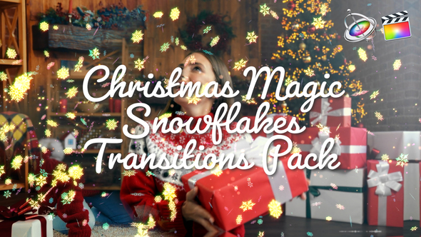 VideoHive Christmas Magic Snowflakes Transitions Pack