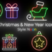 VideoHive Christmas Neon Icons Pack - MOGRT 61120302