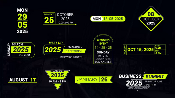 VideoHive Clean Time & Date Titles