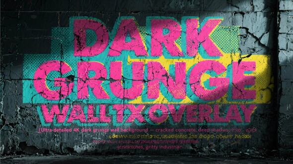 VideoHive Dark Grunge Wall Textures Overlay Pack MOGRT