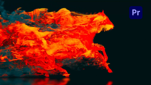 VideoHive Flaming Horse Logo Reveal