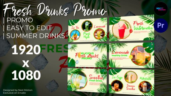 VideoHive Fresh Drinks Promo | MOGRT