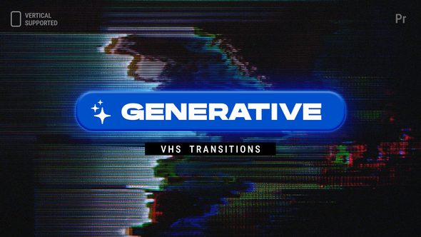 VideoHive Generative VHS Transitions | Vertical | Premiere Pro
