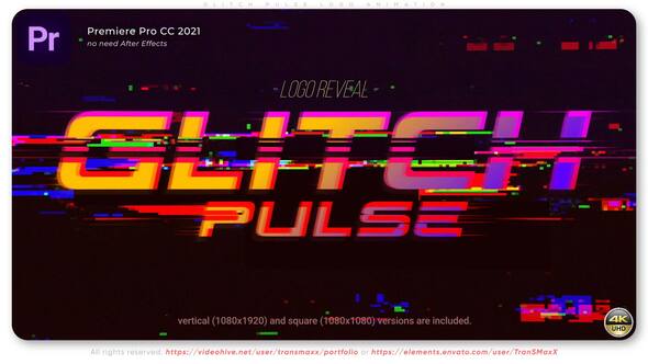 VideoHive Glitch Pulse – Adobe Premiere Logo Animation