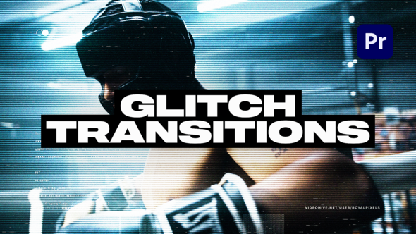 VideoHive Glitch Transitions for Premiere Pro – Action Edition