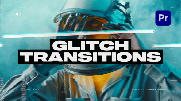 VideoHive Glitch Transitions for Premiere Pro – Analog Edition