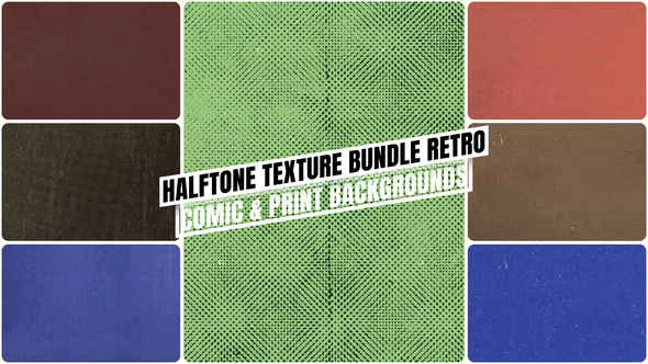 VideoHive Halftone Texture Bundle Retro – Comic & Print Backgrounds For Premiere Pro