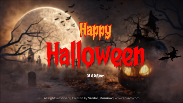 VideoHive Happy Halloween Intro 2025 MOGRT