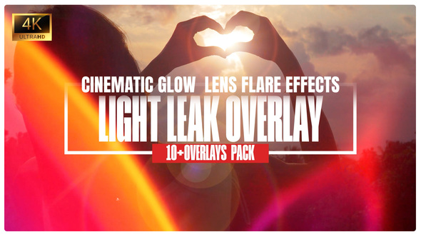 VideoHive Light Leak Overlays Pack – Cinematic Glow & Lens Flare Effects For DaVinci Resolve
