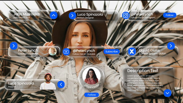VideoHive Liquid Glass Lower Thirds | MOGRT