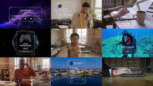 VideoHive Liquid Glass UI Pack MOGRT