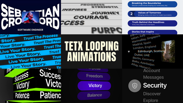 VideoHive Looping Text Animations Pack MOGRT