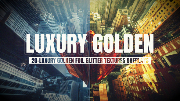 VideoHive Luxury Golden Foil Glitter Overlays Pack For Premiere Pro