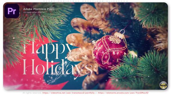 VideoHive Merry Christmas Greetings Slideshow