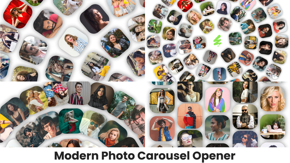 VideoHive Modern Photo Carousel Opener | Creative Photo Reel Opener | Trendy Photo Loop Opener