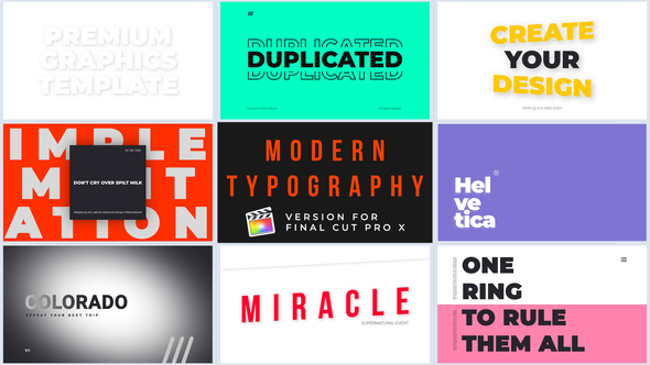 VideoHive Modern Typography | Final Cut Pro