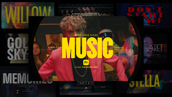 VideoHive Music Video Title Templates For Premiere Pro