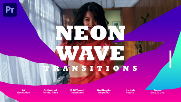 VideoHive Neon Wave Transitions