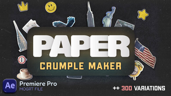 VideoHive Paper Fold + Crumple + Tear Transition Maker