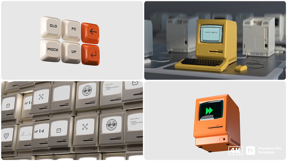 VideoHive Retro PC Mockup | MOGRT