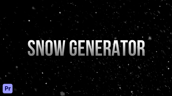 VideoHive Snow Generator | Realistic Snow | For Premiere Pro