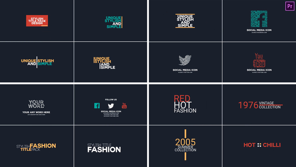 VideoHive Stylish Title Pack 3 Premiere Pro