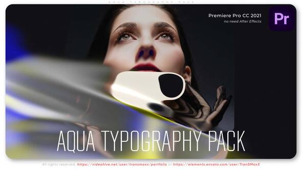 VideoHive The AQUA – Adobe Premiere Pro Typography Pack