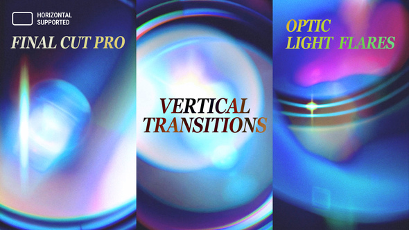 VideoHive Vertical Optic Light Flares Transitions | Final Cut Pro