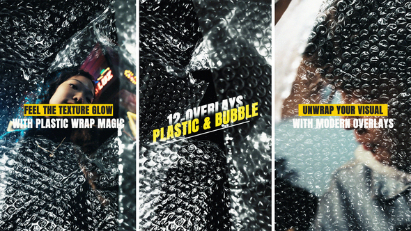 VideoHive Vertical Plastic & Bubble Wrap Overlays For Premiere Pro