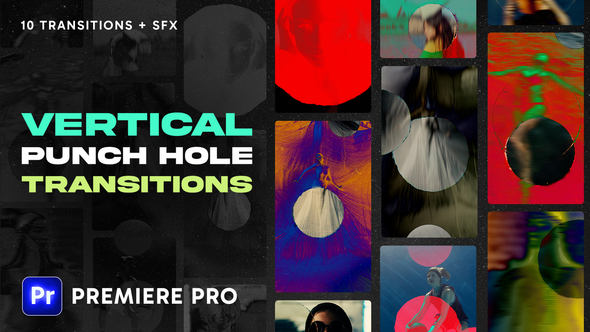 VideoHive Vertical Punch Hole Transitions