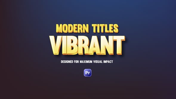 Vibrant Modern Titles Free Videohive 
