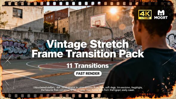 VideoHive Vintage Stretch Frame Transition Pack MOGRT
