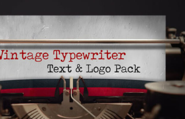 Videohive Vintage Typewriter – Text & Logo Pack