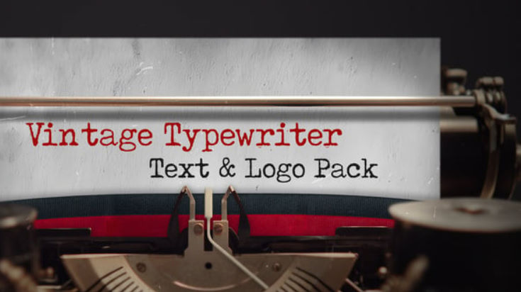 Videohive Vintage Typewriter – Text & Logo Pack