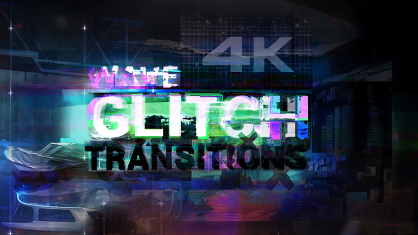 VideoHive Wave Glitch Transitions 4K