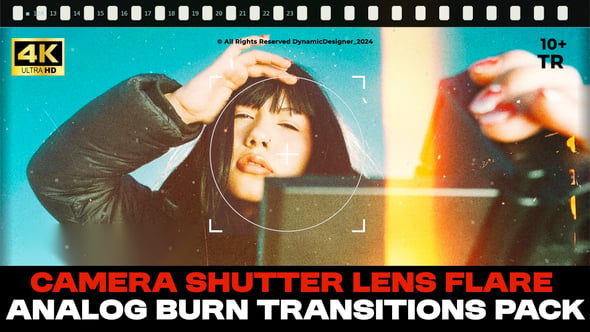 Videohive – Film Burn & Camera shutter Lens Flare FX Transitions Bundle