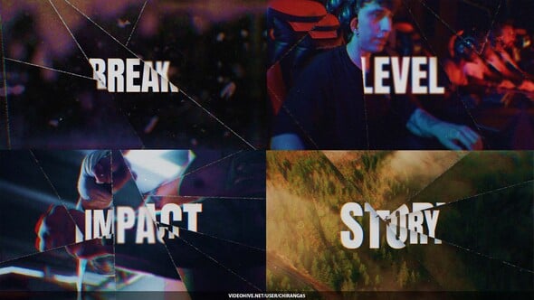 Videohive – Action Shattered Glass Trailer Opener