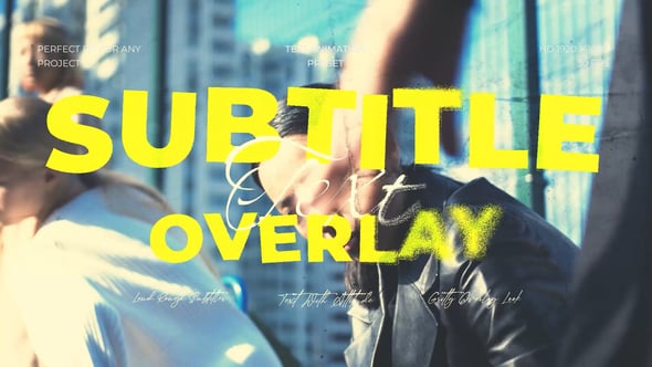 Videohive – Subtitle Text Overlay