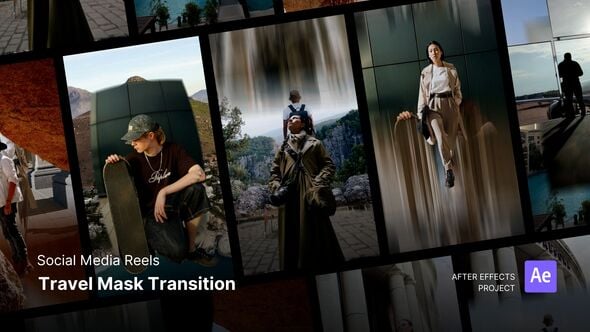 Videohive – Reels – Travel Mask Transition