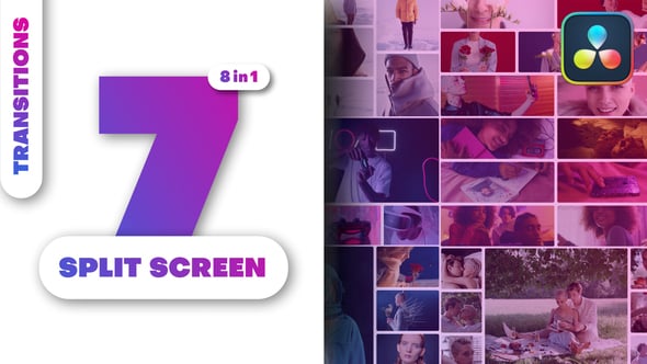 Videohive – Multiscreen Transitions – 7 Split Screen