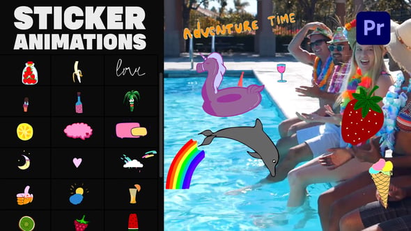 Videohive – Happy Summer Stickers
