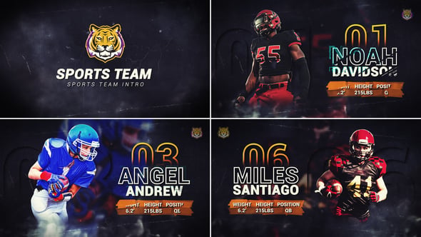 Videohive – Sports Player Profile // Team Intro // Powerful Sports Team Intro