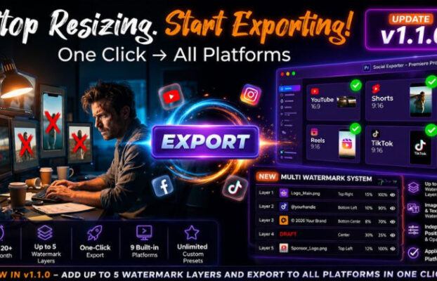Aescripts Social Exporter for Premiere Pro v1.1.0 Free Download