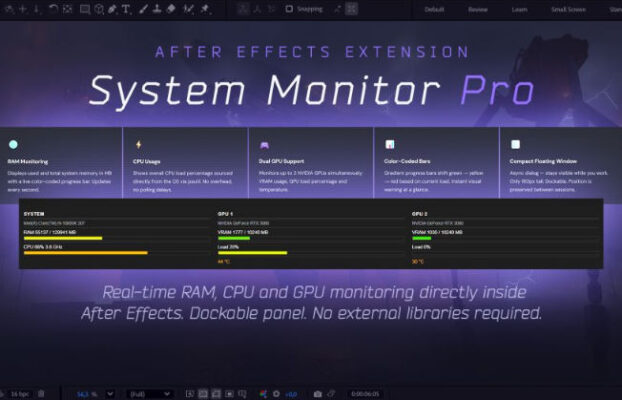 Aescripts System Monitor Pro for After Effects v1.1