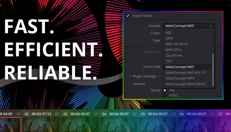 MainConcept Codec Plugin for DaVinci Resolve v1.7.3