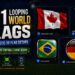 Videohive 221 Looping World Flags for After Effects – 4 Realistic 3D Setups, Keyed