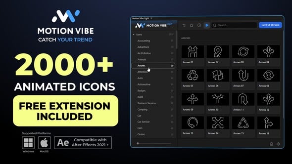 Download Animated Icons Pack | Free Extension for After Effects Included Videohive